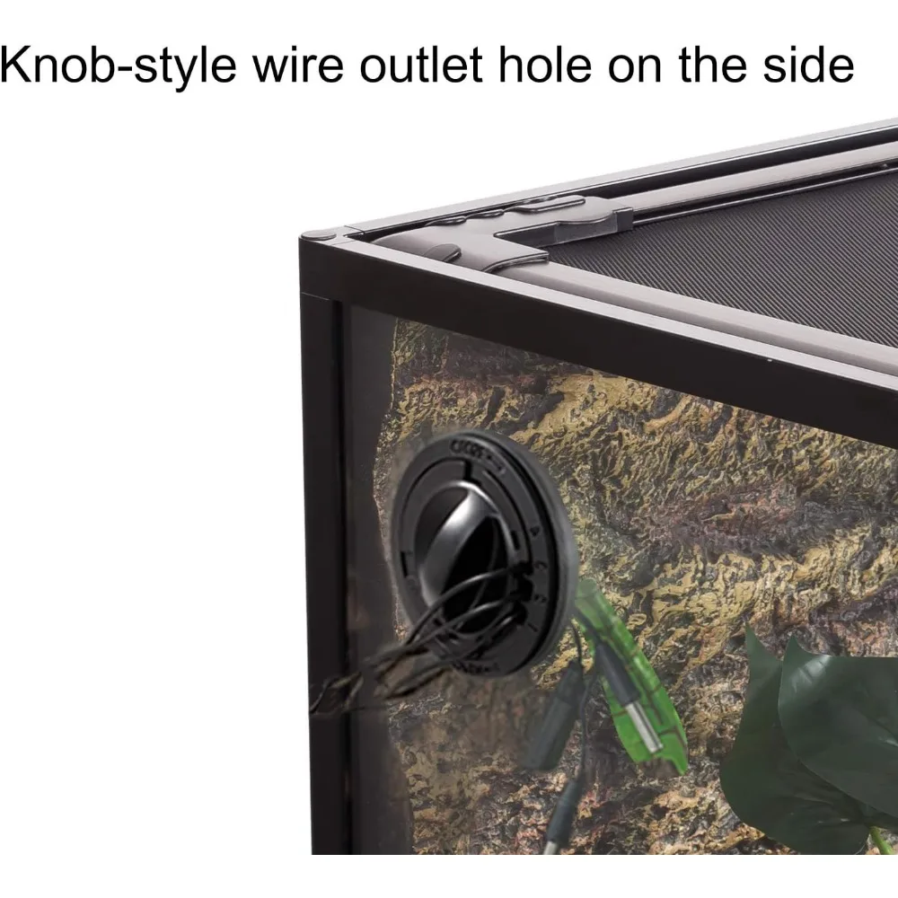 Crystal Double Hinge Door Terrarium With Screen Ventilation - Image 3