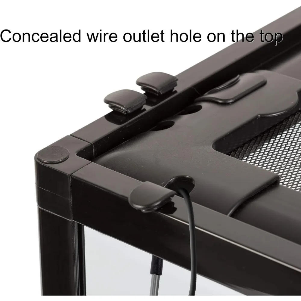 Crystal Double Hinge Door Terrarium With Screen Ventilation - Image 4